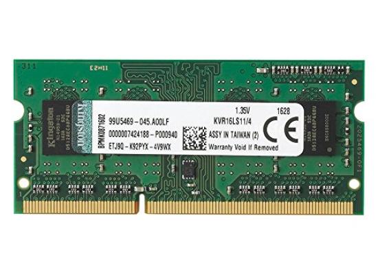 Kingston 4GB 1600mHz DDR3l Laptop RAM (KVR16LS11/4)
